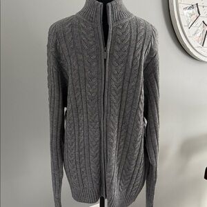 Sperry Men's Gray Zip-Up Sweater